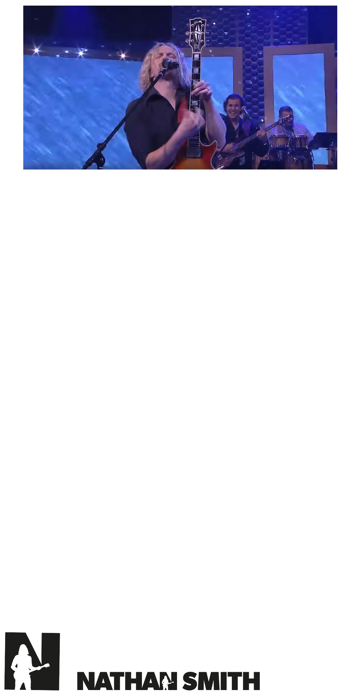 Nathan Smith performing live on stage